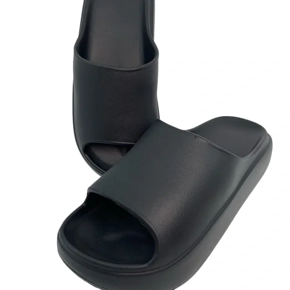 Platform Slides for Women EVA Sz 9 Thick Sole Non Slip Outdoor Sandals - Picture 2 of 7